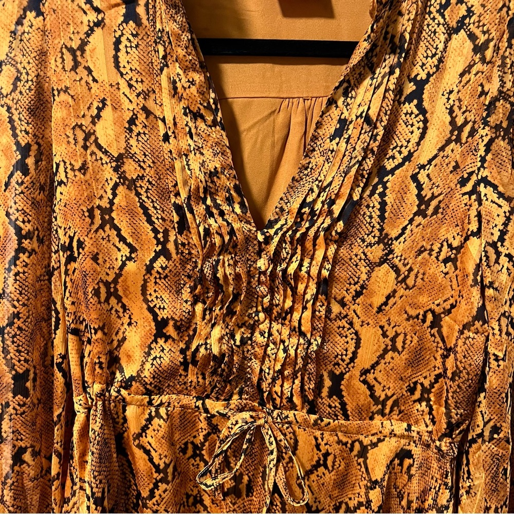 Buddy Love Python Mini Dress - Yellow - image 5